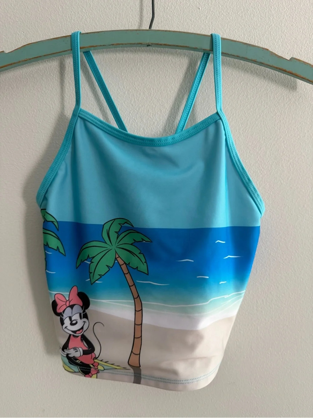 Disney Store Minnie Mouse Beach Two-Piece Swim Set 9/10 Girls Tankini Tropical